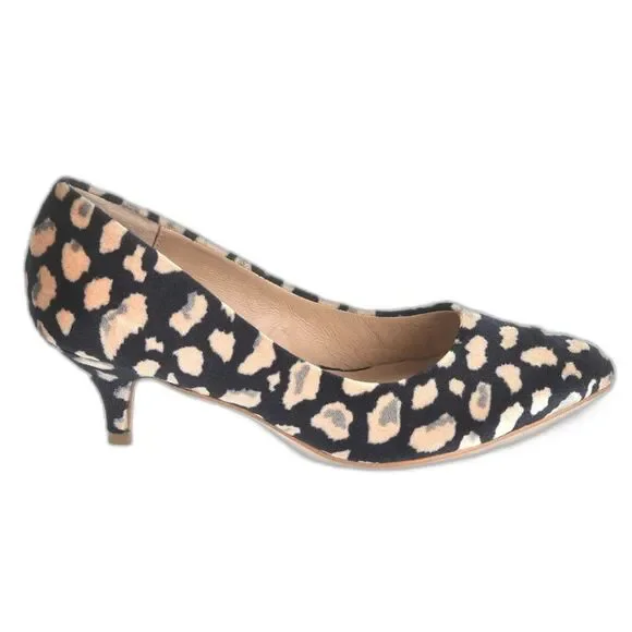 Anthropologie Leopard Print Velvet Heel w/ Cushion Insole Size 6 - Picture 1 of 5